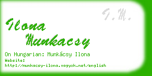 ilona munkacsy business card